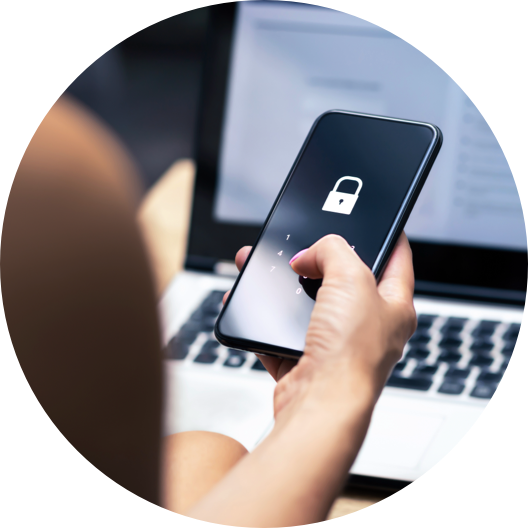 Woman trying to hack or unlock iphone
